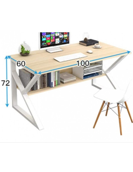 Masa de gaming, birou cu raft maro, 100x60 cm, JollyMag, STL08CZ