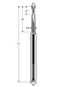 Freza de adancime, Toric Cut, 2 caneluri, Datron 0078810, 10.0x10.0x10.0mm 2