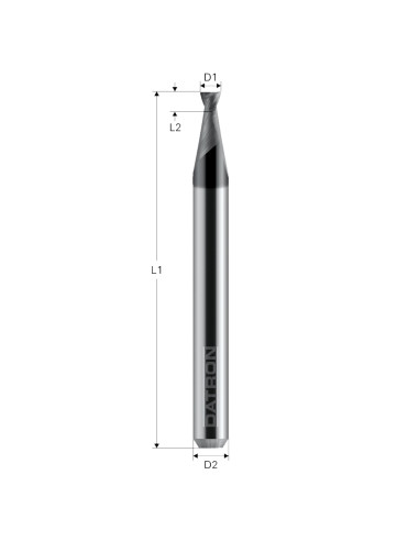 Freza pt. otel, X.CEED, 2 caneluri, Datron 0078010S, 1.0x1.2x3.0mm