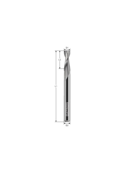 Freza cu 2 caneluri, Datron 0068615, 1.5x6.0x3.175mm