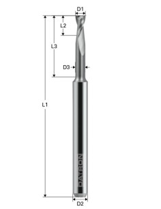 Freza de adancime, Toric Cut, 2 caneluri, Datron 0078810L, 10.0x17.0x10.0mm 2