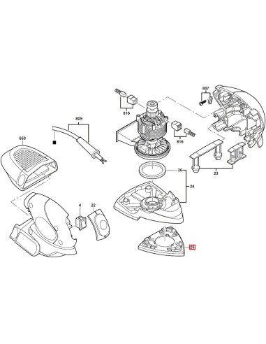 SKIL 2610394263, Kit placa de baza pentru slefuitorul multifunctional Octo 7207