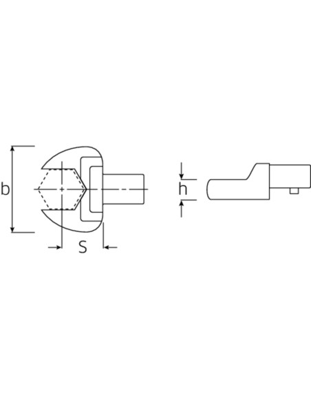 Cap deschis cheie dinamometrica, Stahlwille 731/10 8, prindere 9x12 mm, 8 mm