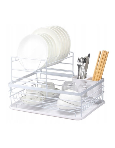 Scurgator de vase modern, cu doua niveluri, metal alb, JollyMag, SU04B