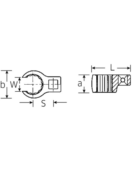 Cap deschis cheie dinamometrica, Stahlwille 440 8, prindere 1/4", deschidere 8 mm