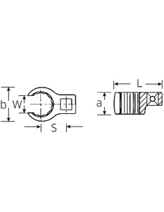 Cap deschis cheie dinamometrica, Stahlwille 440 A 3/4, prindere 3/8", deschidere 3/4" 2