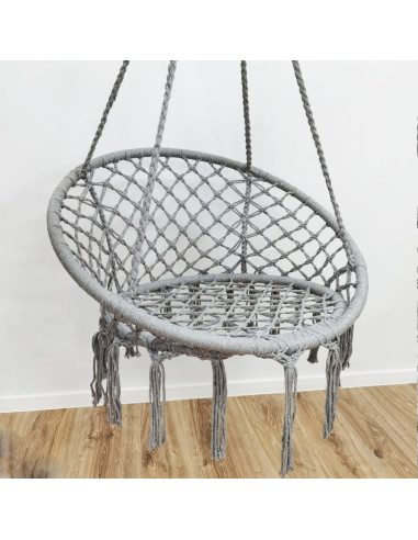 Leagan gri, tip scaun suspendat, cu perna, maxim 120 de kg,  JollyMag, KR33SZ