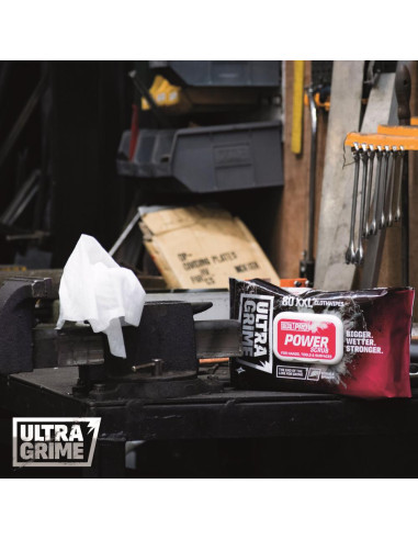 Set 6 pachete de servetele umede PowerScrub, UltraGrime 5920, 38 cm x 25 cm, 480 de bucati