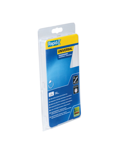 Rapid 40107362, set 14 batoane de adeziv, universale, transparente, 12 x 190 mm