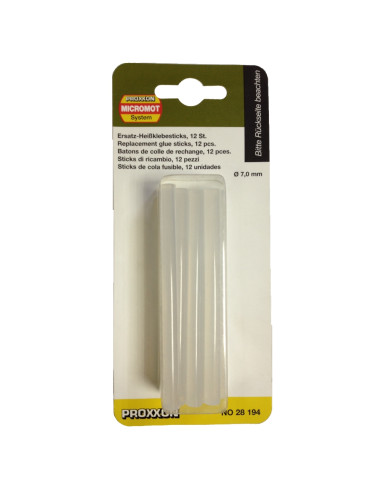 Proxxon 28194, batoane de adeziv, transparente, universale, 12 buc, 7x100mm