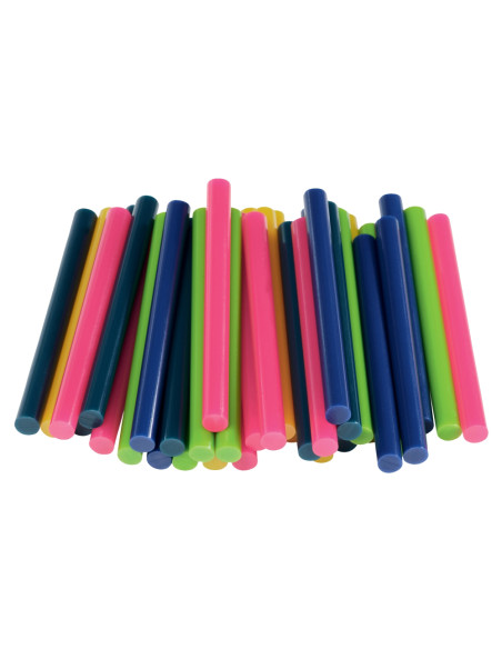 Rapid 5001427, set 36 batoane de adeziv, decoratii, colorate, 7x90mm