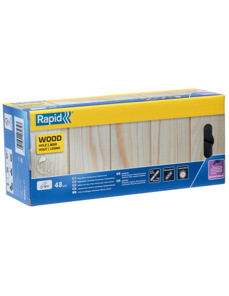 Rapid 5001421, set 48 batoane de adeziv, lemn, galben, 12 x 190 mm