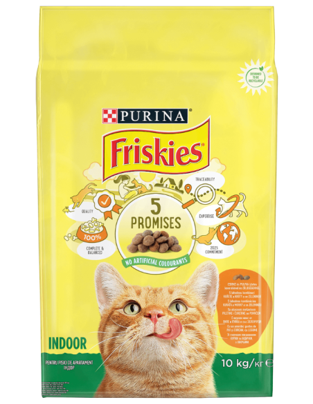 Hrana pisici Friskies Indoor pui si legume 10 kg