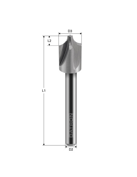 Freza cu raza externa, 4 caneluri, Datron 0068414N, R 4.0, 4.0x4.0x8.0mm
