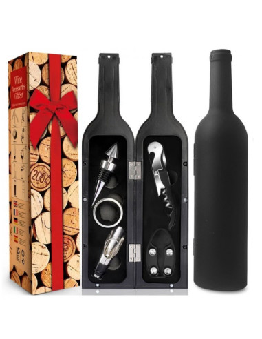 Set cadou pentru barbati, idei de cadou, sticla cu accesorii in cutie decorativa, JollyMag, AB03