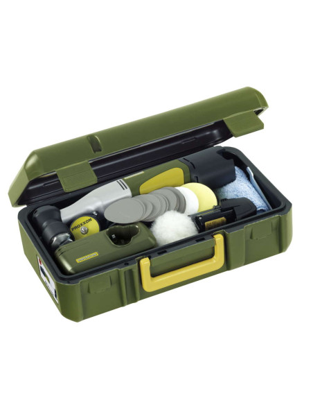 Proxxon 29835, Masina de lustruit cu excentric cu acumulator EP/A, 1100 - 2600 rpm, + 1x Acuu, incarcator, geanta si accesorii