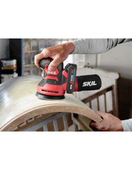 SKIL 3745 CA, Slefuitor cu excentric cu acumulator (doar corpul) SR1E3745CA, 7000-11000 rpm, + accesorii