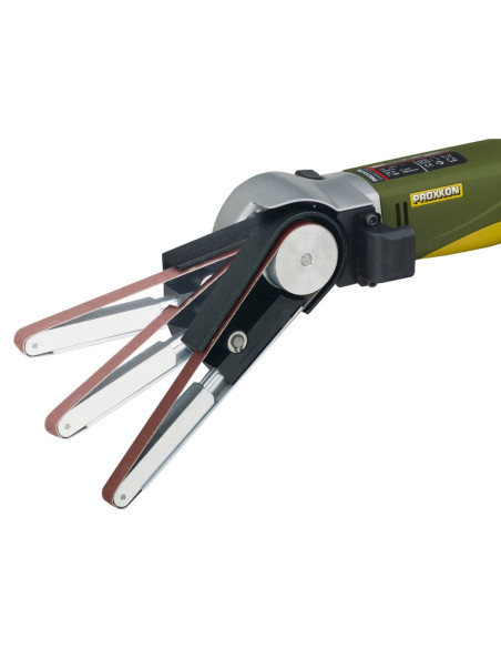 Proxxon 28536, Minislefuitor de tip curea BS/E, cap oscilant, 225-450 rpm, 80W, + geanta si accesorii