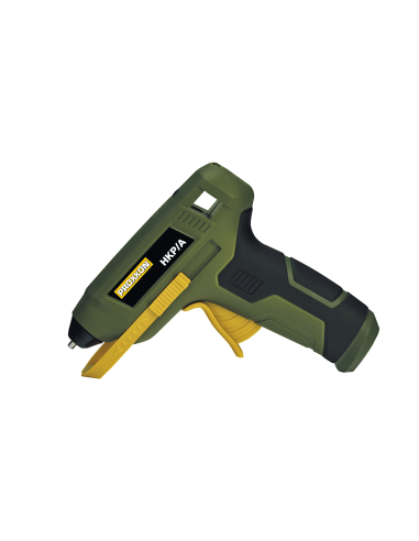 Proxxon 28190, Pistol de lipit cu acumulator GlueGun HKP/A, 135 - 170°C, include 4 batoane si incarcator, functional cu batoane 