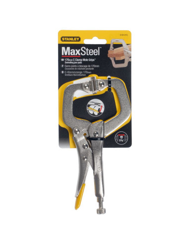 Stanley 0-84-816, cleste cu blocare cu varf de menghina, 185 mm
