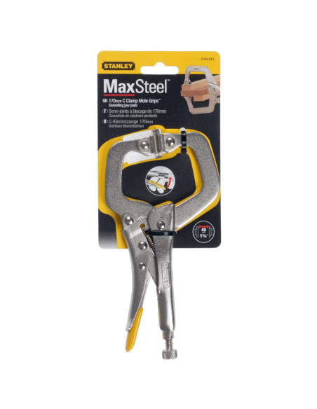 Stanley 0-84-816, cleste cu blocare cu varf de menghina, 185 mm