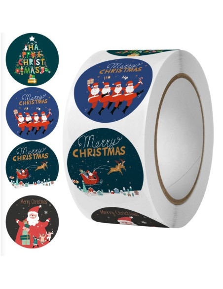 Set 500 bucati autocolante de Craciun, etichete autoadezive model nou, decorative, Christmas stickers, JollyMag, NNK14