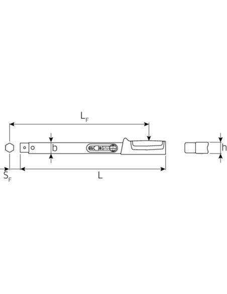 Cheie dinamometrica manoskop, 730A/12 quick, 25–130 Nm