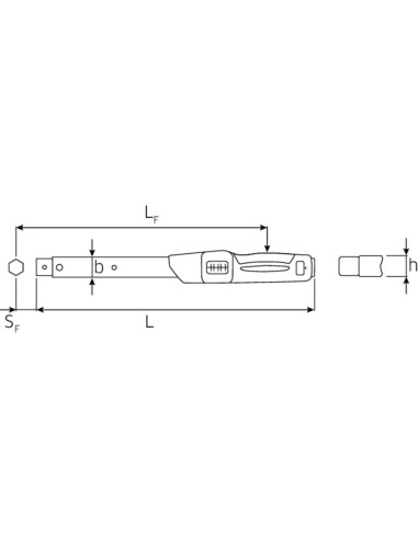 Cheie dinamometrica manoskop 730N/12 fix, 25-130 Nm
