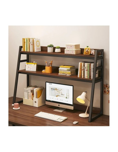 Raft multifunctional modern, 3 nivele, maro-negru, 95x32x90 cm, JollyMag, SZ40CZ