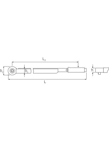 Cheie dinamometrica manoskop 720NF/80 cu patrat fix, 160–800 Nm