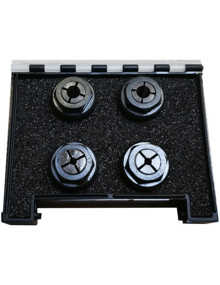 Set 4 bucsi elastice, 3, 6, 1/8", 1/4" AMB (kress) cu piulite