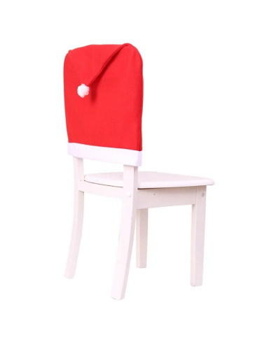 Husa de scaun pentru Craciun, decoratiune in forma de caciula de mos, 65x50 cm,  JollyMag, KSN69