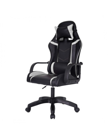Scaun de gaming negru, cu perna lombara, max 150 kg, 64x114-124 cm, JollyMag, KO35B