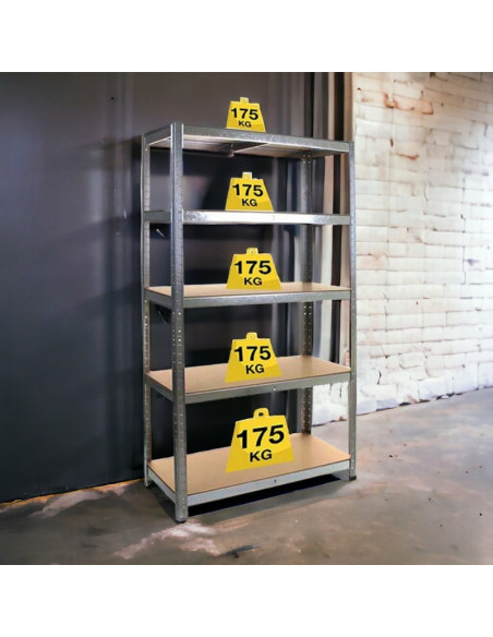 Etajera, raft metalic de depozitare, 5 polite, sarcina maxima 875 kg, JollyMag, SZ35SZ