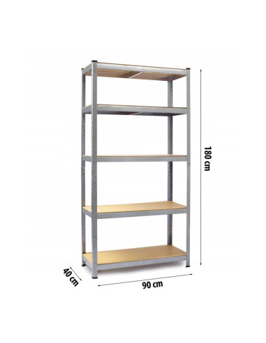 Etajera, raft metalic de depozitare, 5 polite, sarcina maxima 875 kg, JollyMag, SZ35SZ