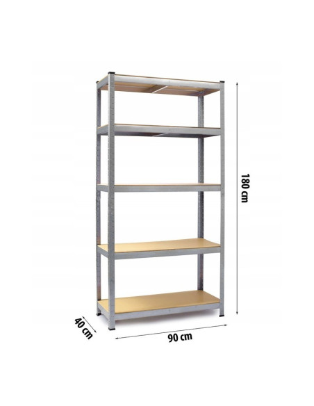 Etajera, raft metalic de depozitare, 5 polite, sarcina maxima 875 kg, JollyMag, SZ35SZ