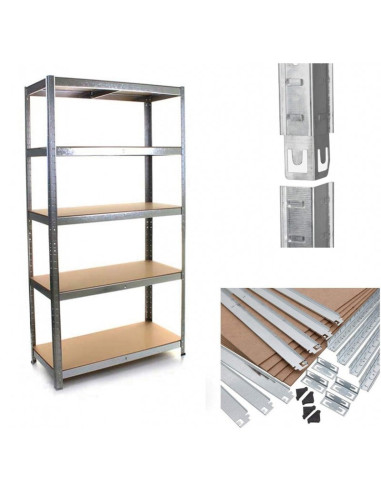 Etajera, raft metalic de depozitare, 5 polite, sarcina maxima 875 kg, JollyMag, SZ35SZ