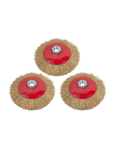 SKIL 2610S01215 set 3 perii din otel pentru peria electrica pentru buruieni, 123 mm, M14
