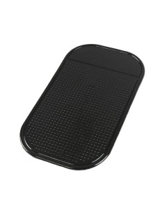 Suport universal din silicon cauciucat, antiderapant si lipicios pentru chei sau telefon, Negru, 13 X 7 cm