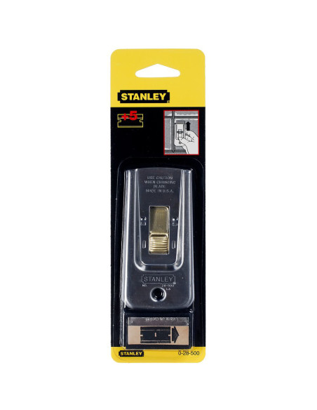 Stanley 0-28-500, razuitoare profesionala pentru sticla, corp din otel + 5 lame de rezerva, blister