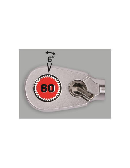 Felo 05763501, Antrenor XS cu clichet reversibil HEX 1/4", 60 dinti, pentru biti, include adaptor pentru tubulare 1/4