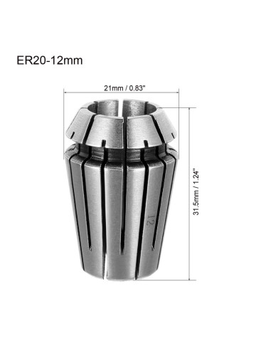 Bucsa elastica ER20, prindere 12.0 mm