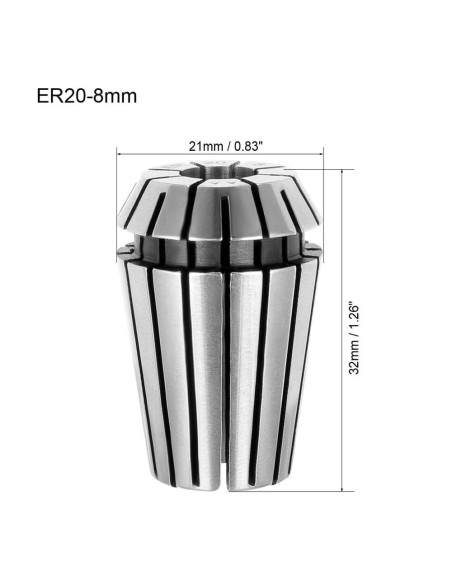 Bucsa elastica ER20, prindere 8.0 mm