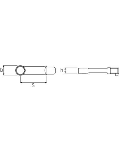 Cap inelar cheie dinamometrica, Stahlwille 732G/10 13 prindere 9x12 mm, deschiderea cheii 13 mm