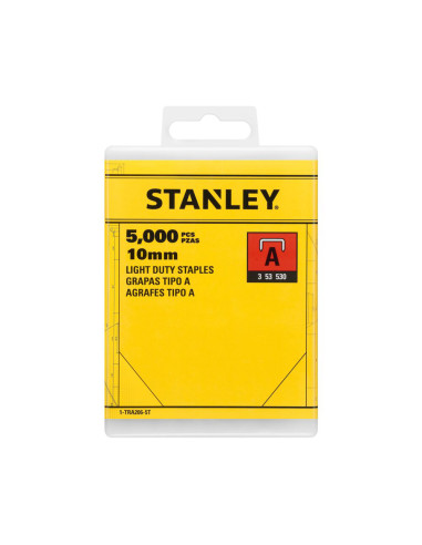 Stanley 1-TRA206-5T, capse pentru aplicatii uzuale, 10mm, 5000 buc tip A 5/53/530, blister