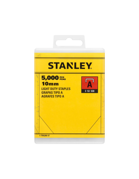 Stanley 1-TRA206-5T, capse pentru aplicatii uzuale, 10mm, 5000 buc tip A 5/53/530, blister