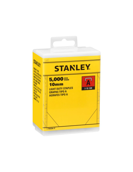 Stanley 1-TRA206-5T, capse pentru aplicatii uzuale, 10mm, 5000 buc tip A 5/53/530, blister