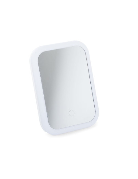 Mini Oglinda Cosmetica cu iluminare Led, 15 x 20 cm, Alb