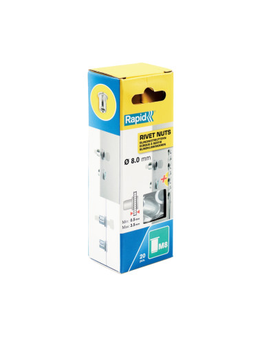 Rapid 5001482, set 20 nituri cu filet tip piulita M8, 3.5 mm