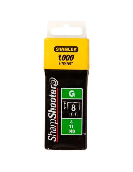 Stanley 1-TRA705T, capse 5/16 " pentru aplicatii profesionale, 8mm, 1000 buc tip G 4/11/140, blister